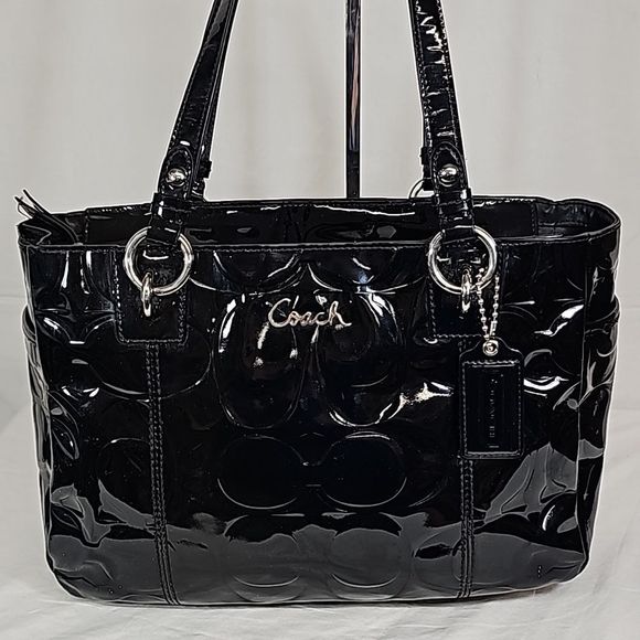 Coach Black Patent Leather Satchel - Picture 1 of 16
